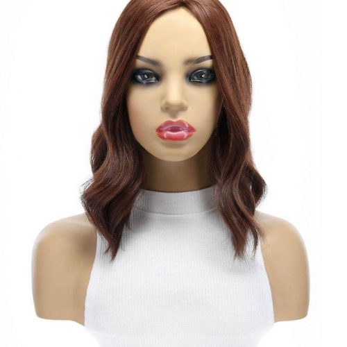 14 inch emerald auburn premium human hair milano wig 1