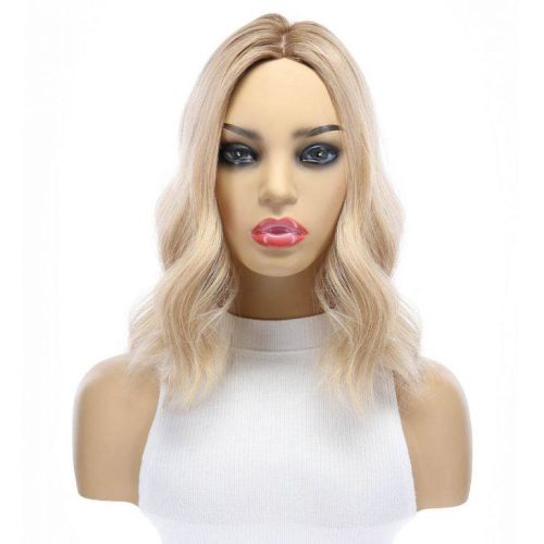 14 inch emerald golden blonde premium human hair milano wig