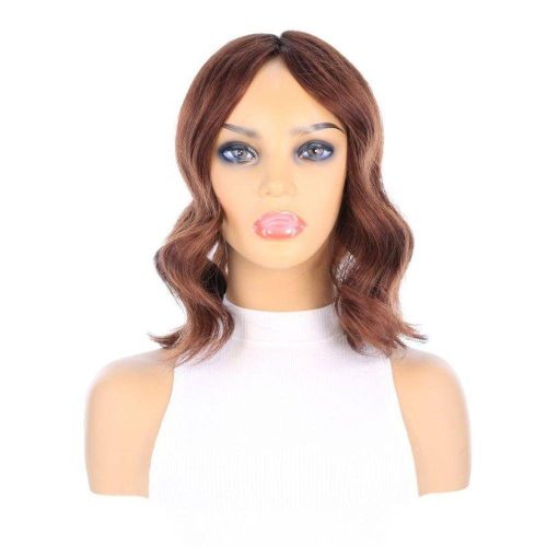 14 inch topaz auburn premium human hair milano wig 1