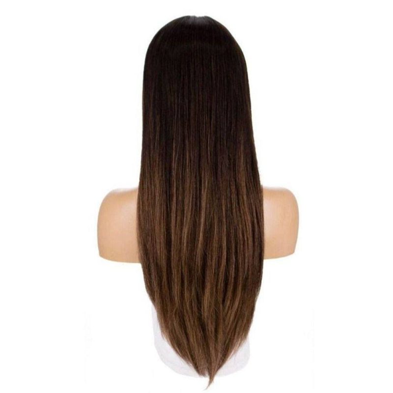 26 ponytail dark brown balayage back 2 1