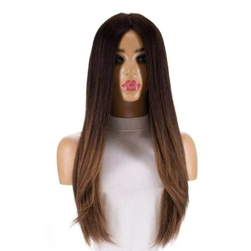 26 ponytail dark brown balayage front 1 1 1