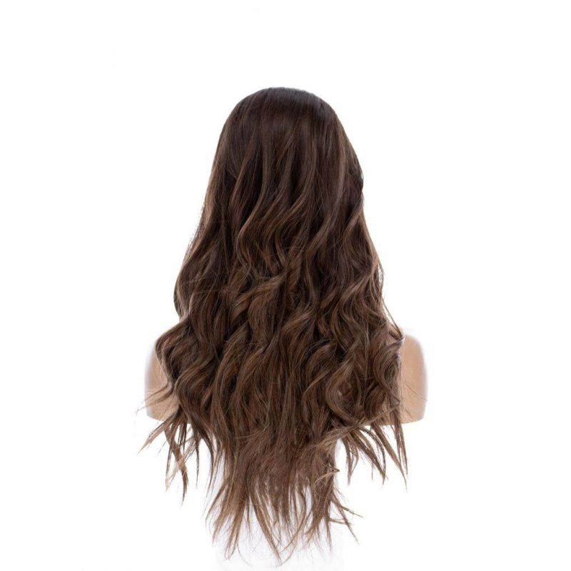 26 ponytail medium brown balayage back 2