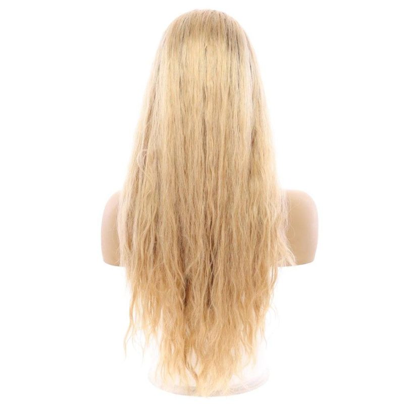 26.Ponytail.Golden.Blonde.Wavy .Back