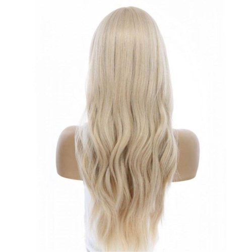 26 inch amber platinum blonde premium processed wig back 1