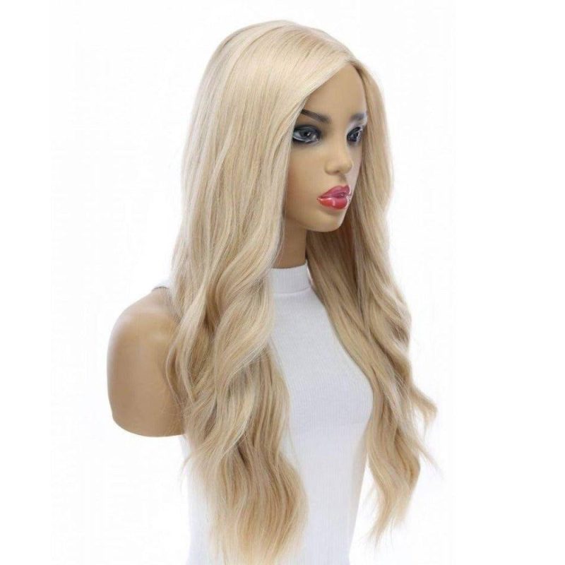 26 inch amber platinum blonde premium processed wig right 1