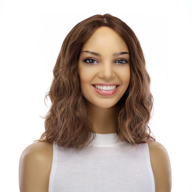 Victoria Medium Brown Balayage Wavy Angle