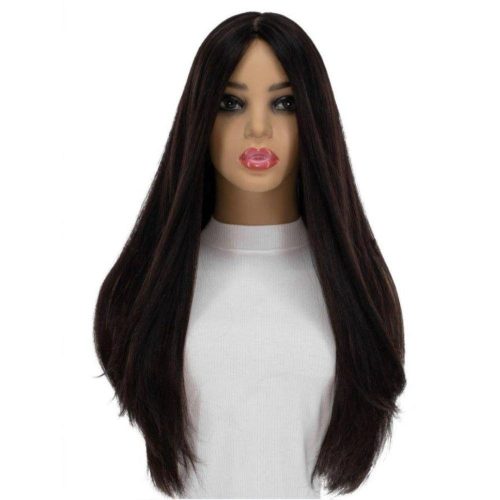 amber black layered premium human hair wig milano wigs 26 inches long 1