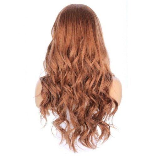 amber copper 19 inch premium human hair wigs milano collection back 1