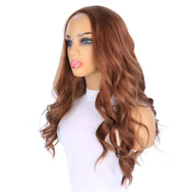 amber copper 19 inch premium human hair wigs milano collection left 1