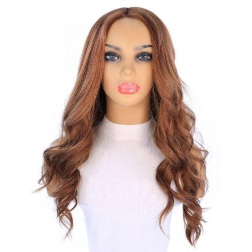 amber copper 19 inch premium human hair wigs milano collection 1