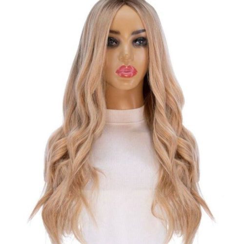 golden blonde 26 inch milano premium human hair ponytail wig