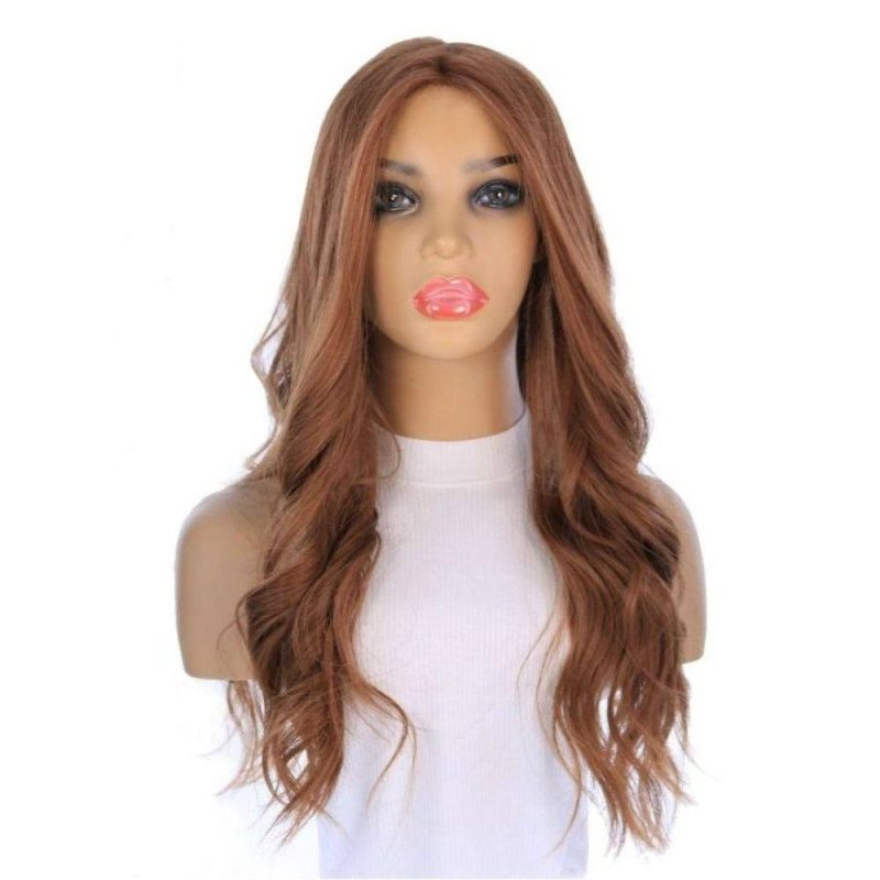 ponytail copper premium human hair 26 inch length milano wig 1